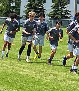 Players in a training session